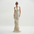 Cleo Ivory Ruffle Maxi Dress