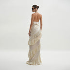 Cleo Ivory Ruffle Maxi Dress