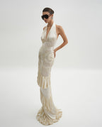 Cleo Ivory Ruffle Maxi Dress
