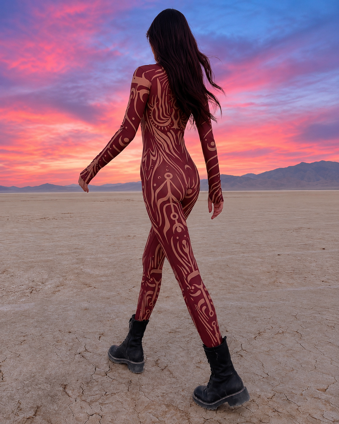 Desert Spell Burgundy Jumpsuit