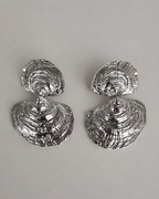 Ocean Whisper Silver Sculpted Earrings