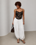 Open Heart Black Lace Top