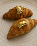 Roman Holiday Gold Croissant Earrings