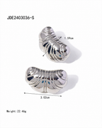 Roman Holiday Silver Croissant Earrings