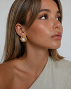 Royal Gold Pearl Earrings