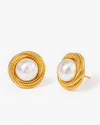 Royal Gold Pearl Earrings