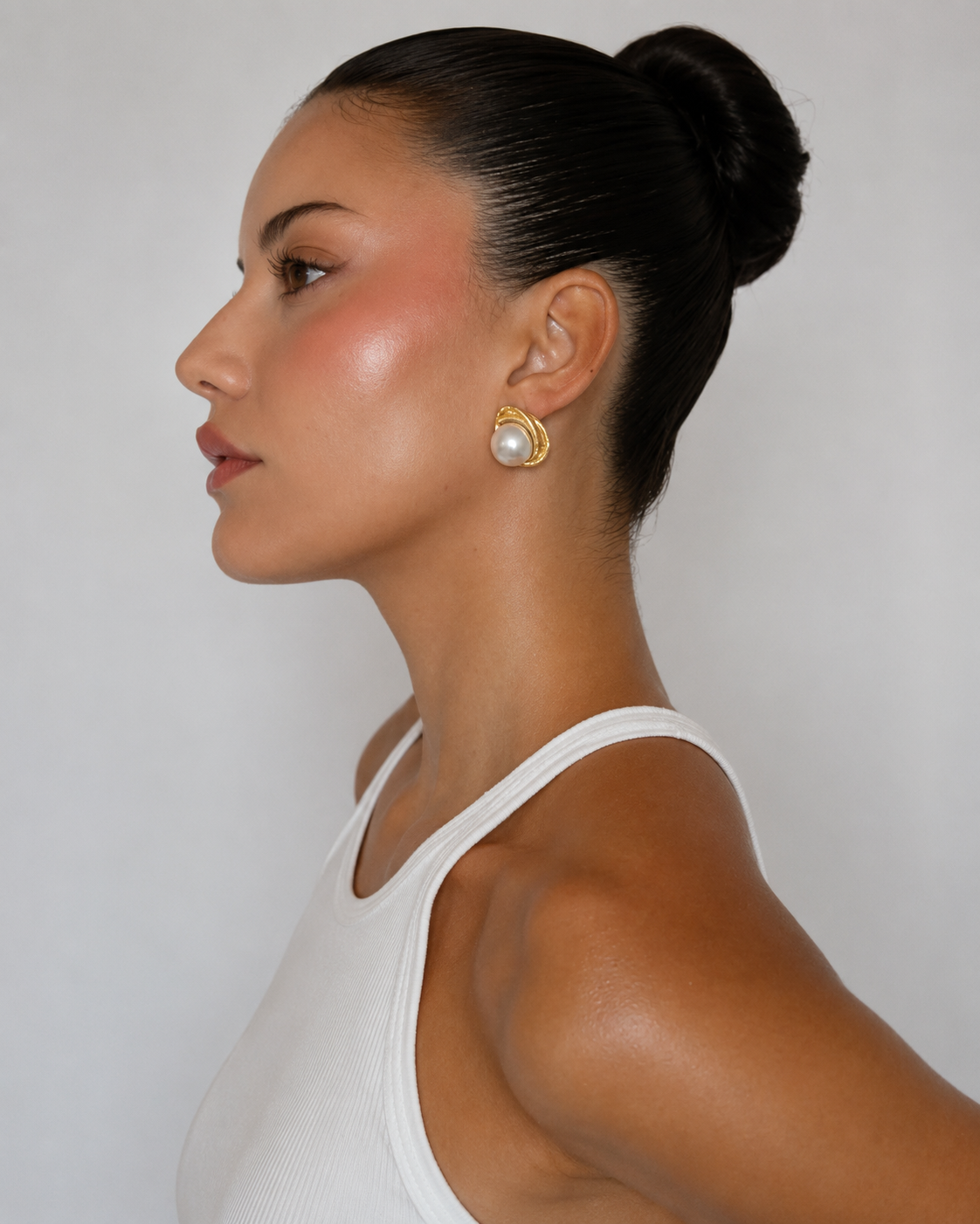Royal Gold Pearl Earrings