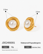 Royal Gold Pearl Earrings