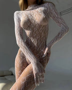 Celeste Sheer White Lace Jumpsuit