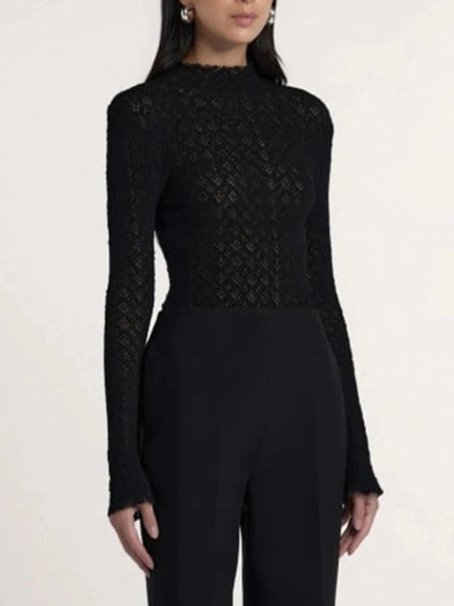 Obsession Black Sheer Lace Top