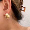 Silent Confession Silver-Trim Pearl Earrings