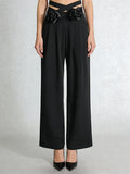 Vixen Black Rosette High-Waist Pants