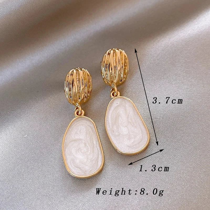 Golden Glaze Dangle Earrings
