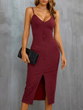 Sloane Wine Bodycon Midi Dress