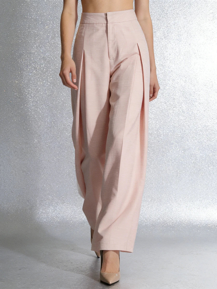 Lux Blush High-Waist Pants
