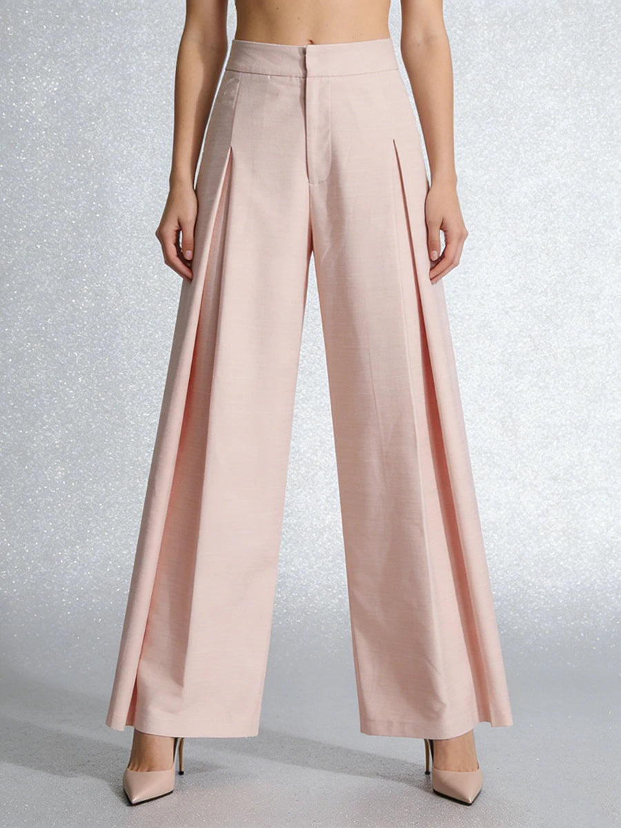 Lux Blush High-Waist Pants