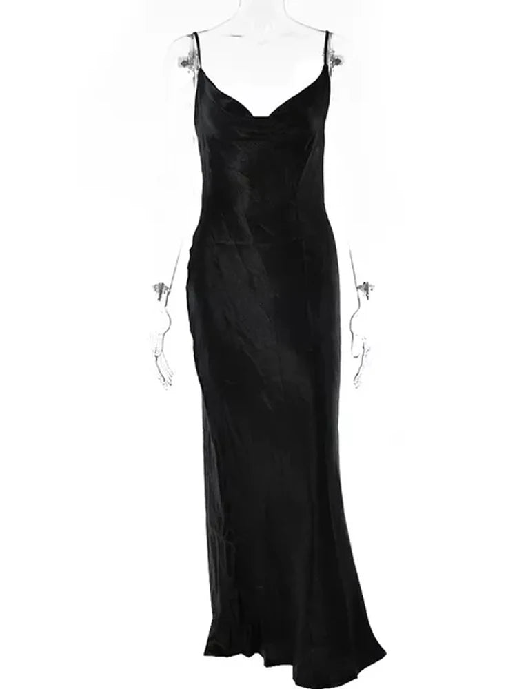 Avery Black Backless Maxi Dress