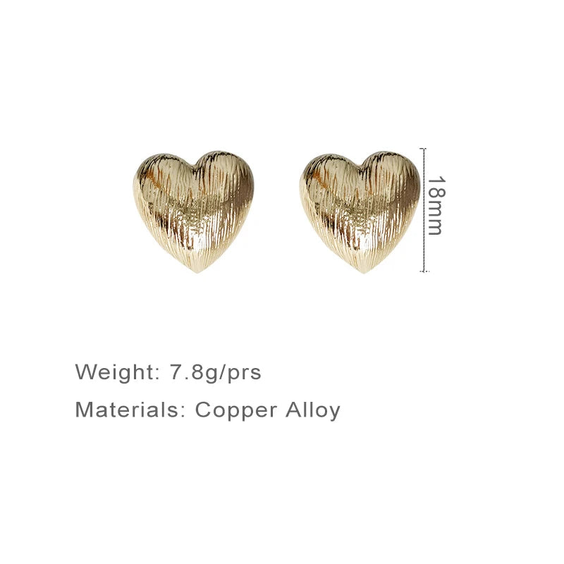Radiant Textured Gold Heart Earrings