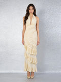 Cleo Ivory Ruffle Maxi Dress