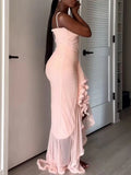 Molly Elegant Pink Maxi Dress
