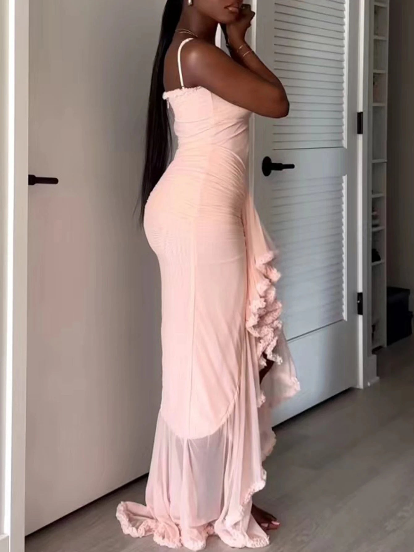 Molly Elegant Pink Maxi Dress