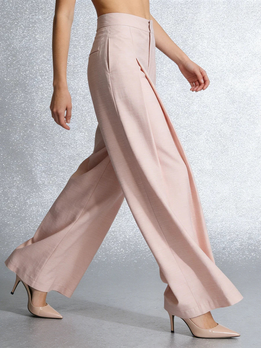Lux Blush High-Waist Pants