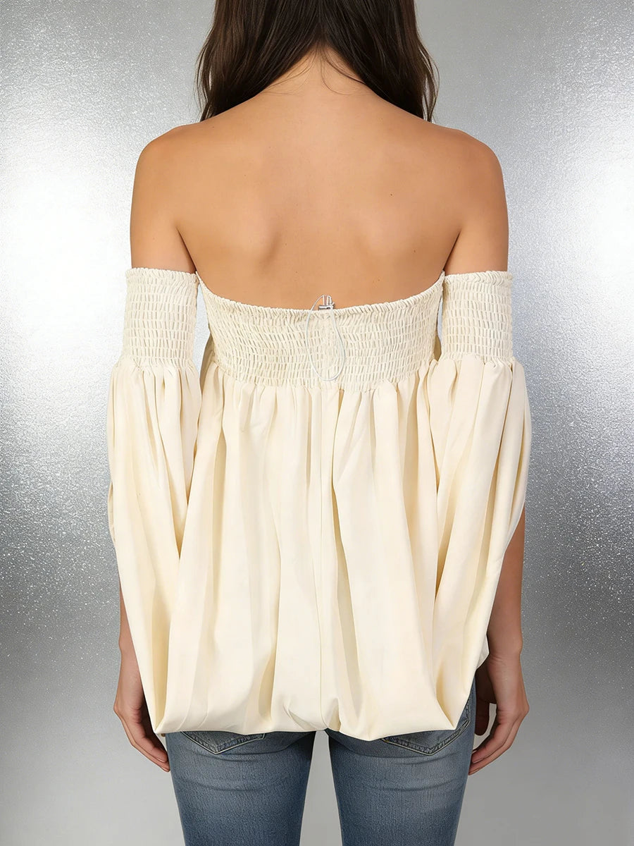 Heaven Ivory Off-Shoulder Top