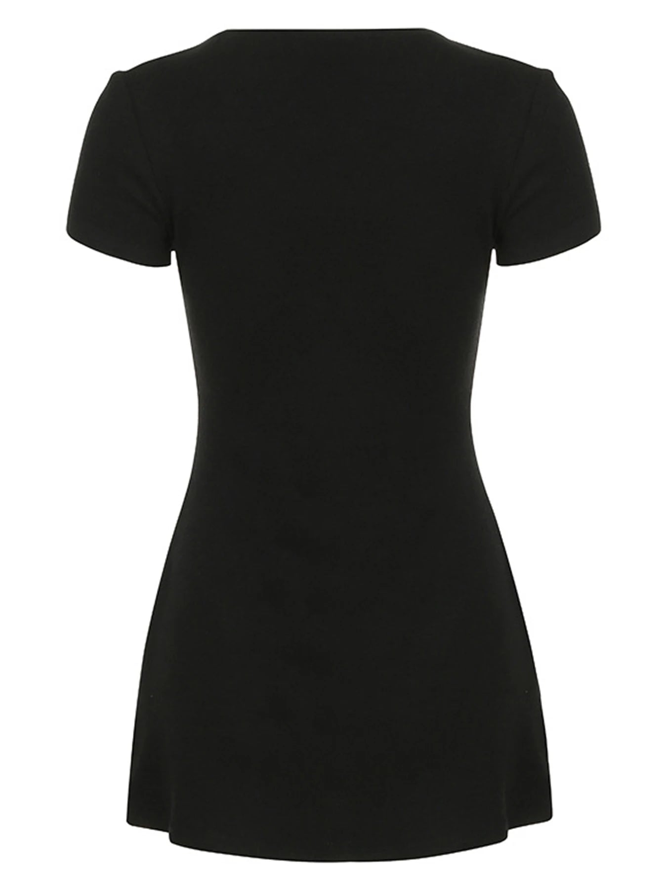 Harbor Black V-Neck Mini Dress