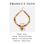 Desert Sun Stone Gold-Heart Necklace