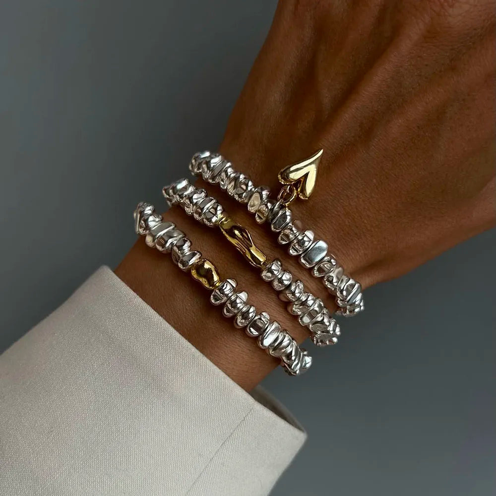 Cold Fusion Silver Bracelet Set