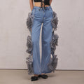 Diva Blue Floral Appliqué Jeans