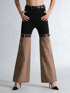 Hype Brown Split-Leg Pants