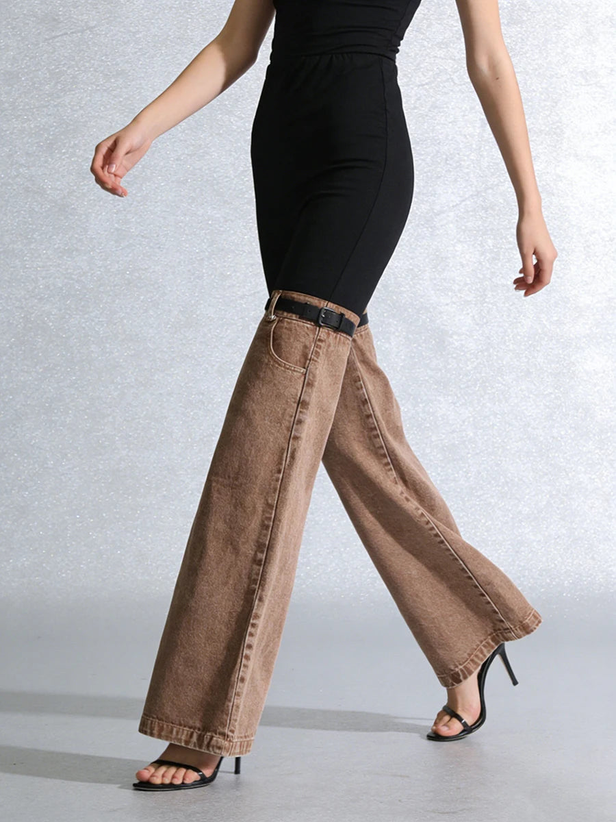 Hype Brown Split-Leg Pants