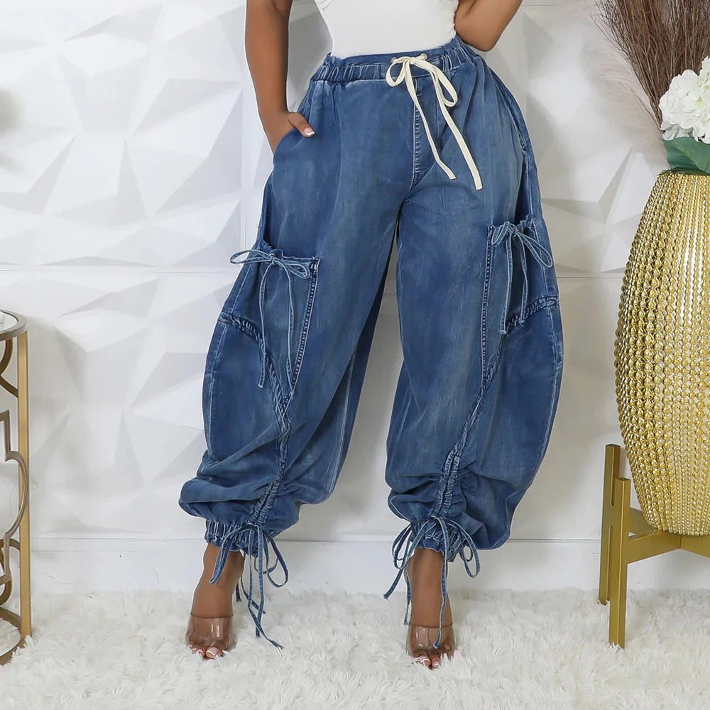 Tokyo Blue Cargo Balloon Pants