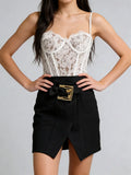 Open Heart White Lace Top
