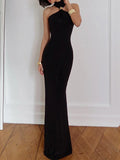Vivian Black Bodycon Sleeveless Maxi Dress