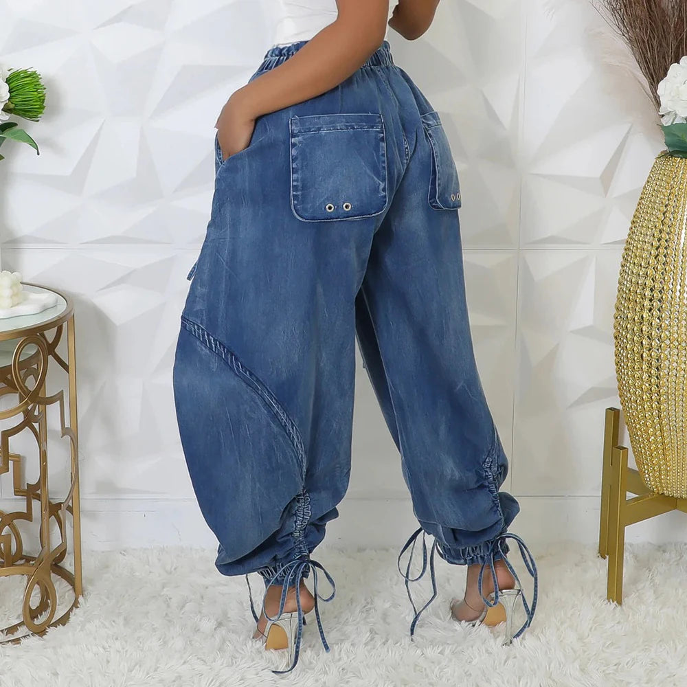 Tokyo Blue Cargo Balloon Pants