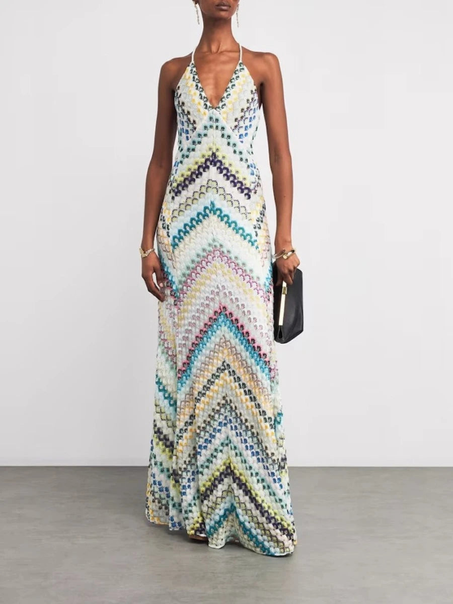 Invitation Only Summer Multicolor Maxi Dress