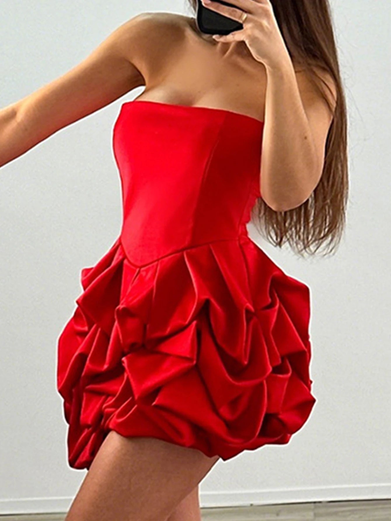 Scarlett Strapless Corset Red Mini Dress