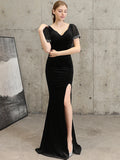 Candy Backless Rhinestone Black Maxi Dress