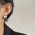 Radiant Textured Gold Heart Earrings