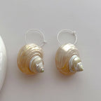 Natural Ivory Shell Hoop Earrings
