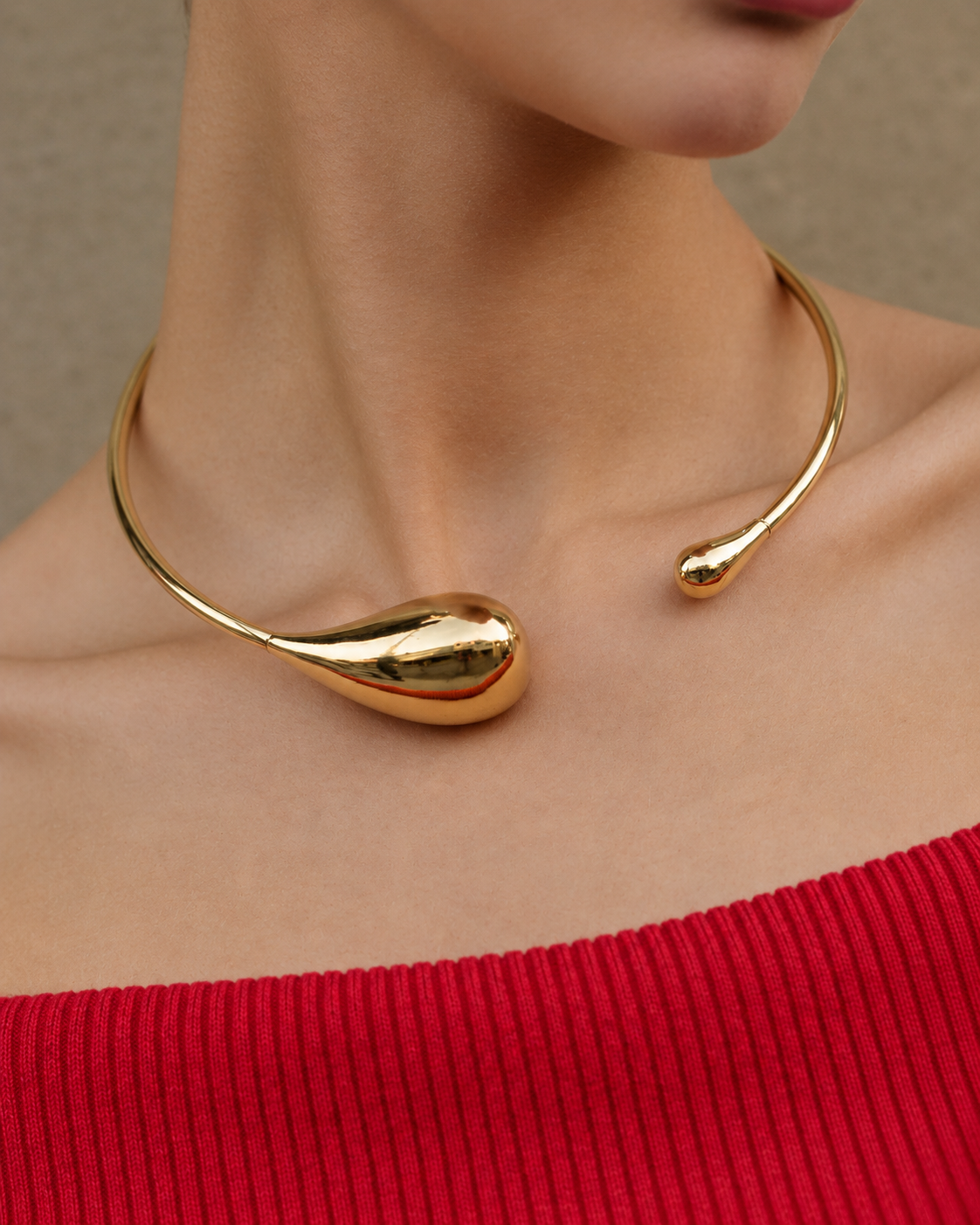 Self Love Gold Teardrop Necklace