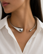 Self Love Silver Teardrop Necklace