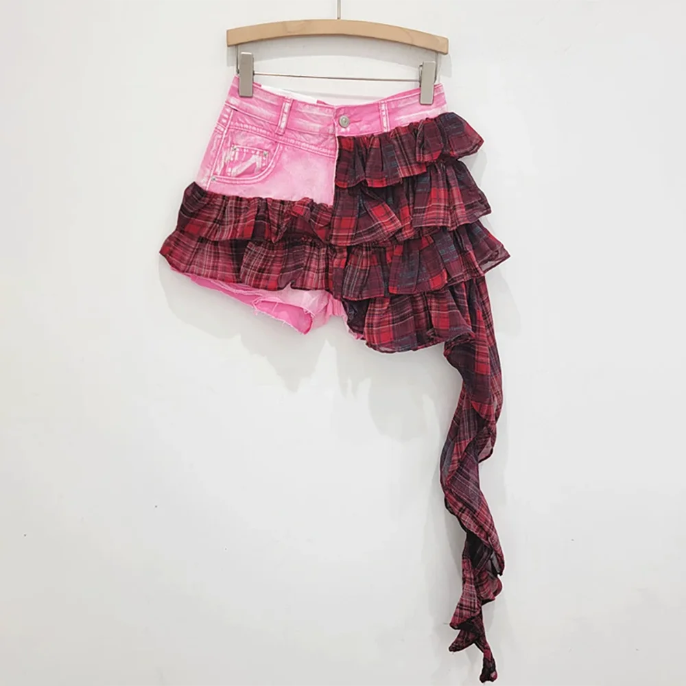 Kiss Pink Layered Ruffle Shorts