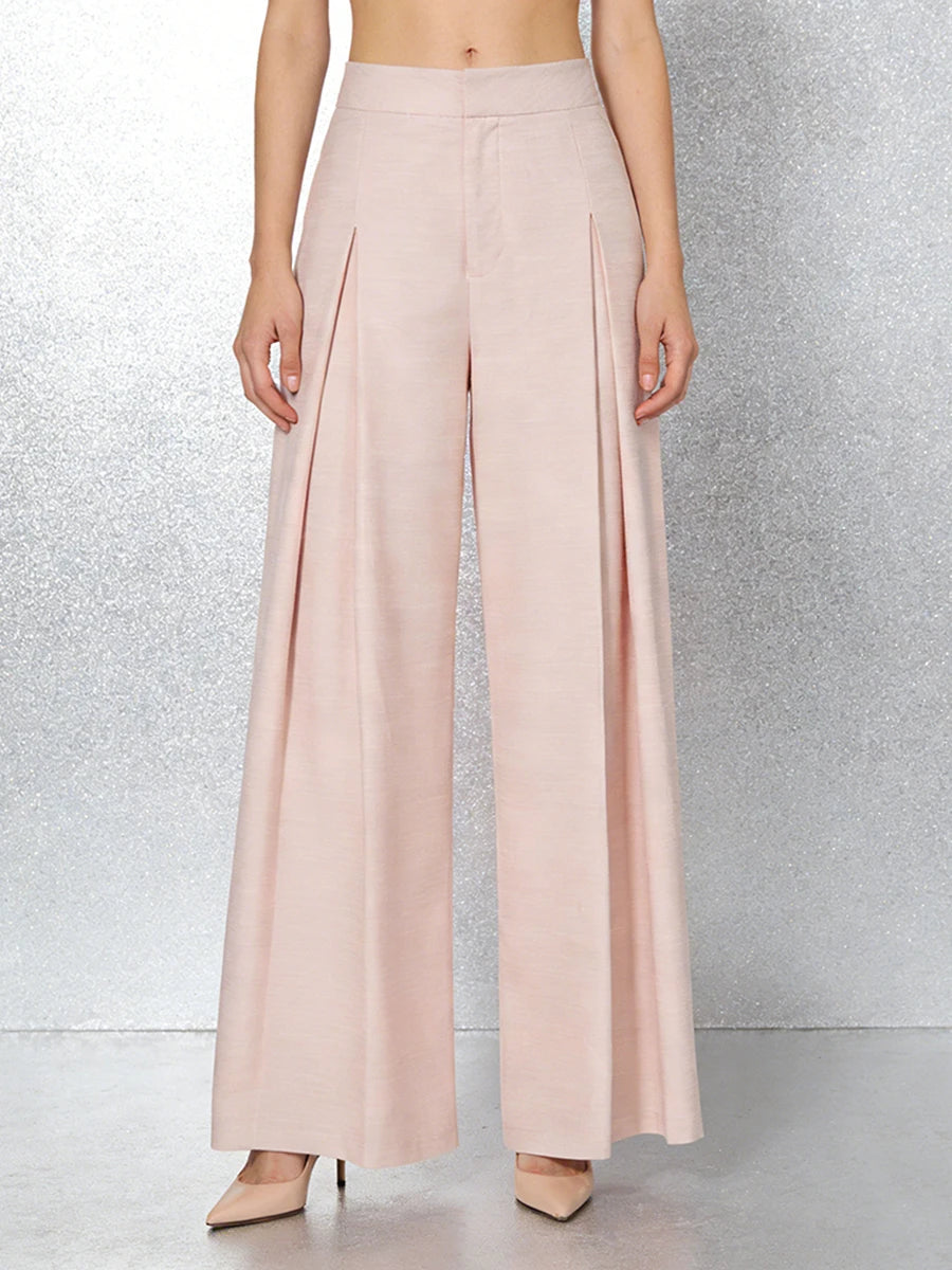 Lux Blush High-Waist Pants