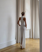 Vivian White Bodycon Sleeveless Maxi Dress