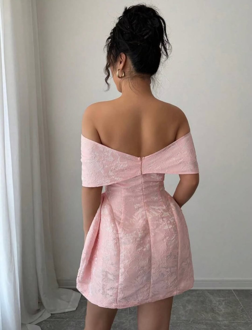 Blushé Pink Off-Shoulder Mini Dress