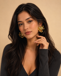 Vintage Oversized Gold Heart Earrings