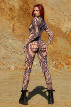 Wild Veins Black Jumpsuit